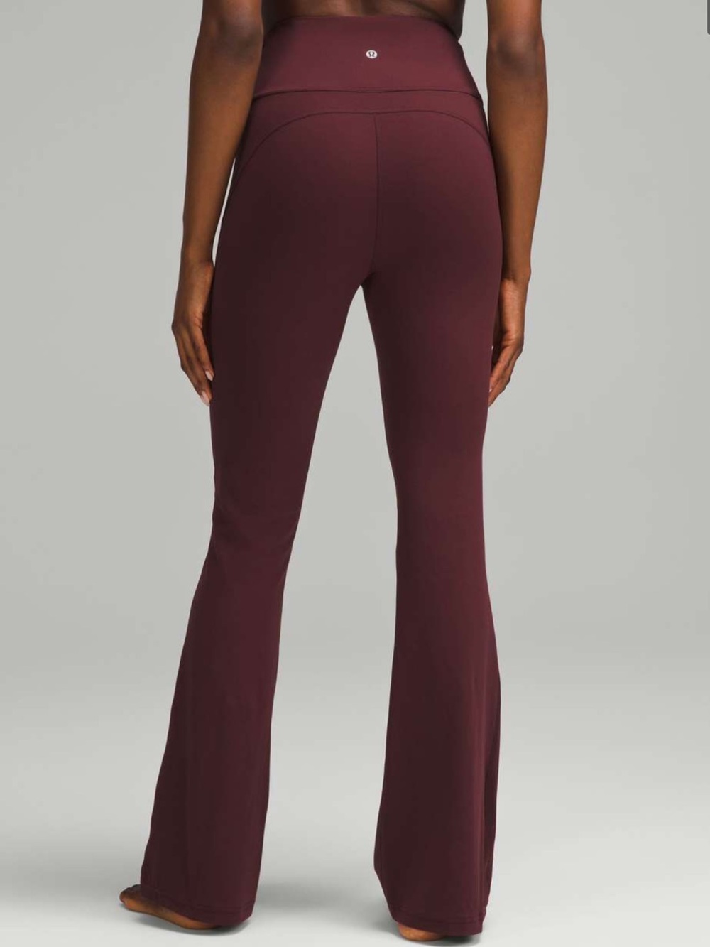 Lululemon Groove Nulu Super-High-Rise Flared Pant Regular Garnet size 8